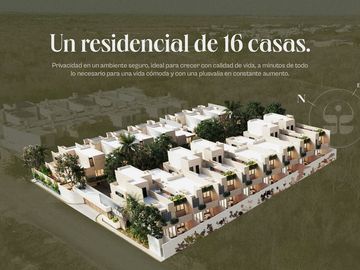 En Pre Venta Casa tipo Townhouse en Temozón Norte, Mérida, Yucatán (3 y 4 Rec)