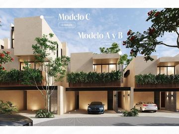 En Pre Venta Casa tipo Townhouse en Temozón Norte, Mérida, Yucatán (3 y 4 Rec)