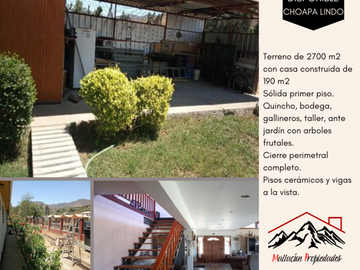 Se vende Terreno/Casa en Choapa Lindo