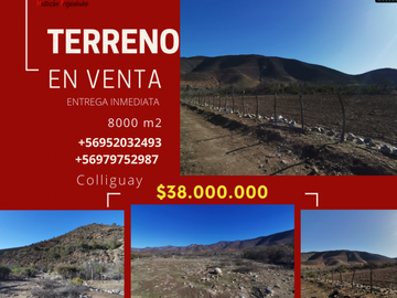 Se vende Terreno Colliguay