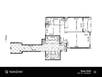 Departamento de 1 dormitorio con cocina separada, lavadero y balcón
