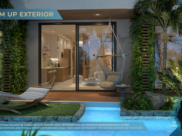 Departamento en La Veleta, Tulum, Quintana Roo CAEN-1066-De