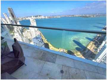 Apartamento Bocagrande sobre la bahia