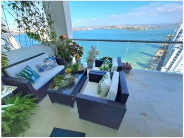 Apartamento Bocagrande sobre la bahia
