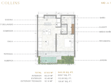 Penthouse(Collins)  en Venta en Elevate en Temozón Norte