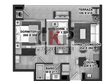 Departamento en Venta en Vicuña Mackenna/ Metro Vicente Valdés