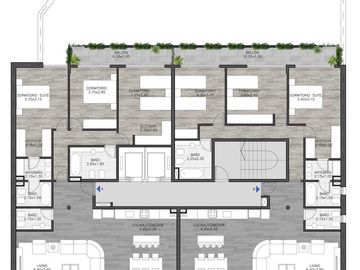 Departamento de 2 dormitorios con balcón a la venta. Amenities
