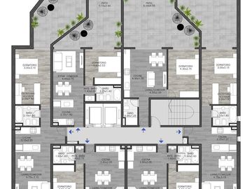 Departamento de 2 dormitorios con balcón a la venta. Amenities
