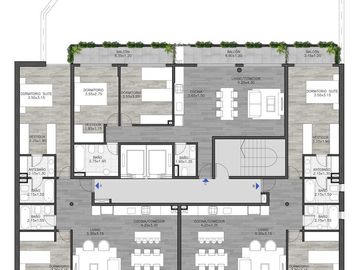 Departamento de 2 dormitorios con balcón a la venta. Amenities