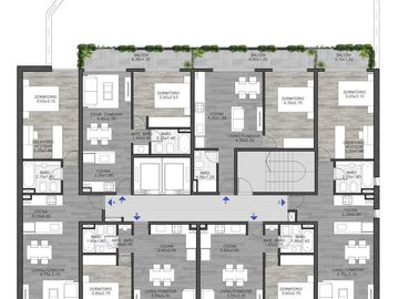 Departamento de 2 dormitorios con balcón a la venta. Amenities
