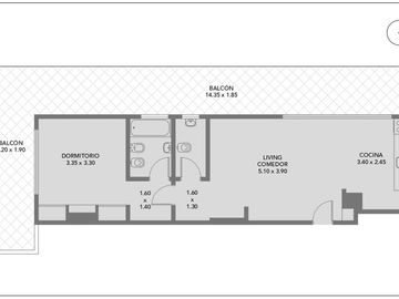 Semipiso 2 Ambientes con Balcón Terraza, cochera y parilla Belgrano APTO CREDITO y profesional