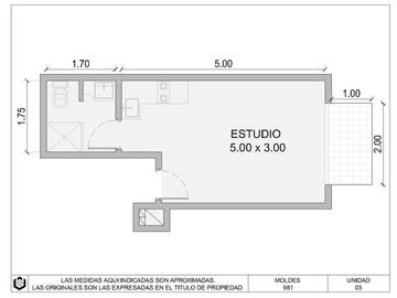 Departamento en Belgrano 1 ambiente a estrenar