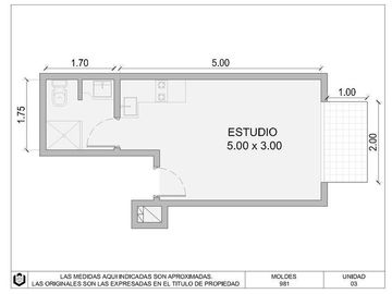 Departamento en venta Belgrano 1 ambiente