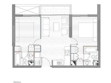 Venta Depto. 2D/2B + Est y Bod - Santiago