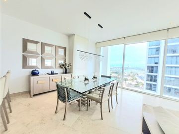 Apartamento Bocagrande sobre la bahia