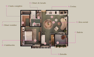 Departamento en Venta en Montangelo, Montes de Amé