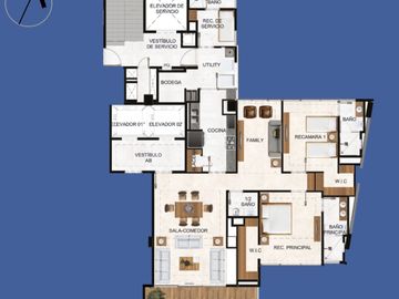 Departamento BLUE by Bosque Real