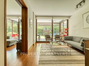 Exclusivo departamento N/O en primer piso con jardín y piscina, Hermanos Cabot