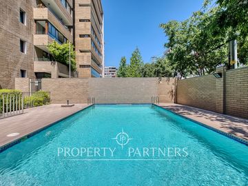 Exclusivo departamento N/O en primer piso con jardín y piscina, Hermanos Cabot