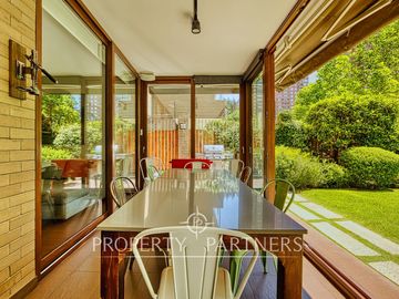 Exclusivo departamento N/O en primer piso con jardín y piscina, Hermanos Cabot