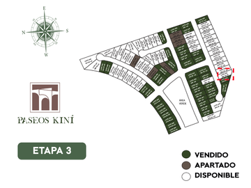 Lotes Residenciales en VENTA en Paseos Kiní Yucatán