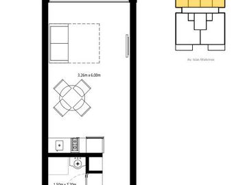 Departamento pozo 1 ambiente ideal inversión renta temprana