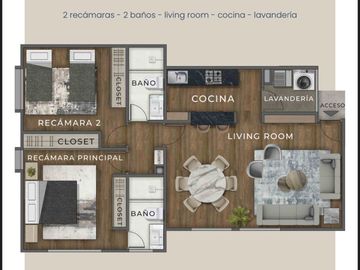 Departamento en venta o renta en Puerta del Encinar, Bosque Real