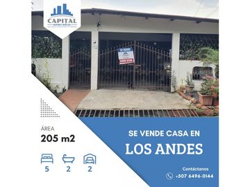 SE VENDE CASA EN LOS ANDES CON 205MT2 POR SOLO B/. 95,000