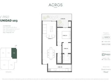 2 ambientes en venta en Villa Urquiza