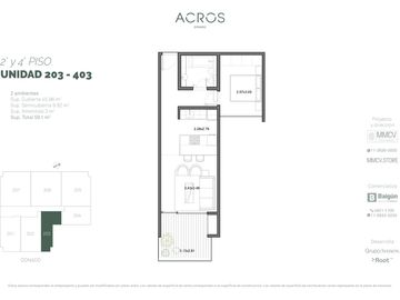 2 ambientes en venta en Villa Urquiza