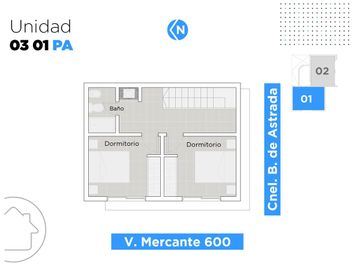 Departamento de 2 dormitorios en Barrio Arroyito