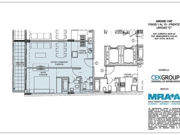 Venta 2 Ambientes con terraza propia a Estrenar BLACK ARCOS 1167 Belgrano Full Amenities