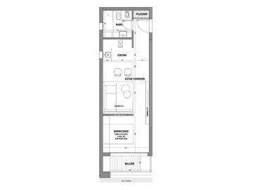 Monoambiente venta Centro Neuquén, con baño y amenities