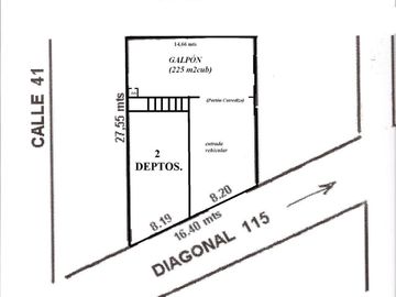 Galpón  con  2 departamentos en Zona Hipódromo, La  Plata