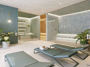 Venta de Increíble Estudio con balcón. Piso 21. En Puerto Santa Ana – Guayaquil. The Hills