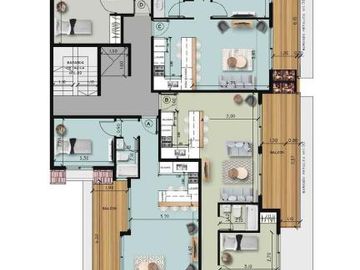 Lencke Vende - Excelente departamento en ultimo piso, 2 dormitorios y amplio balcon