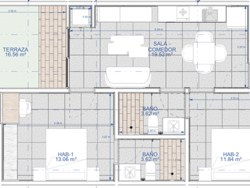 Departamento(2R)  en Venta en Alma Condos, Temozón Norte