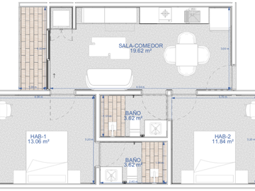 Departamento(2R)  en Venta en Alma Condos, Temozón Norte