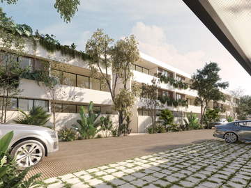Venta de departamento con 2 recámaras en Canea, Temozón Norte