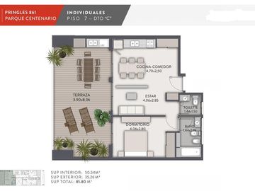 DEPARTAMENTO EN VENTA DE 2 AMBIENTES AL FRENTE EN ALMAGRO CON AMENITIES OPORTUNIDAD