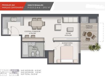 DEPARTAMENTO EN VENTA DE 2 AMBIENTES AL FRENTE EN ALMAGRO CON AMENITIES OPORTUNIDAD