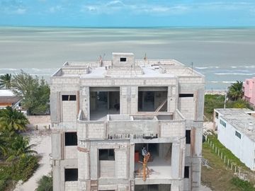 Departamento en venta en segunda fila en playas de San Benito Yucatán