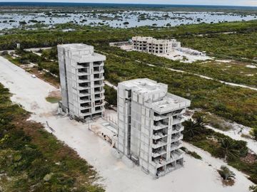 Departamento en venta en segunda fila en playas de San Benito Yucatán
