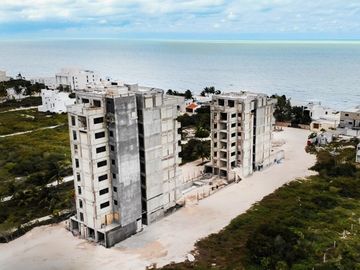 Departamento en venta en segunda fila en playas de San Benito Yucatán