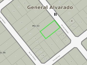 Lote / Terreno calle De Las Almejas entre Santa María y Cruz del Sur - Parquemar - Miramar