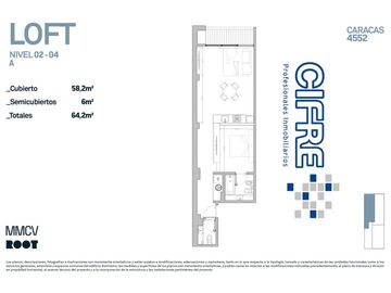 Departamento tipo LOFT con  balcón terraza, baño y toilette. Amenities en terraza!