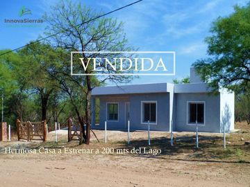 Venta Casa a Estrenar a 200 m del Lago Boca del Río, Traslasierra! OPORTUNIDAD! FINANCIACIÓN