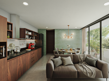 Departamento en venta Mérida Yucatán, Tenamera Jade Temozón Norte