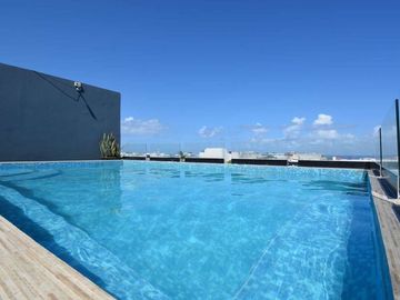 ENCANTADOR DEPARTAMENTO DE UNA RECÁMARA CON PATIO Y JACUZZI, EXCELENTE UBICACIÓN