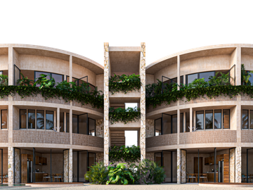 Departamento (A) en Venta Fraccional en Costera Condo en  Chicxulub Puerto